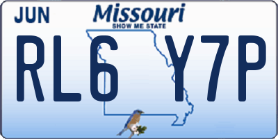 MO license plate RL6Y7P