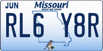 MO license plate RL6Y8R