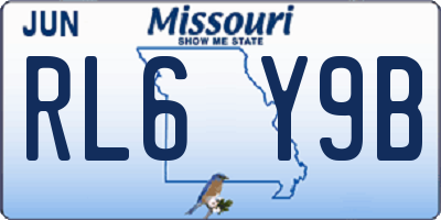 MO license plate RL6Y9B