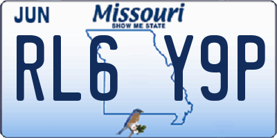 MO license plate RL6Y9P