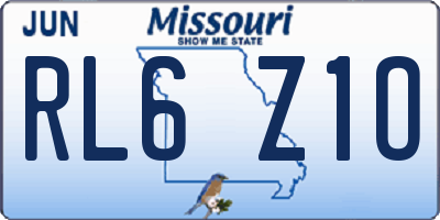 MO license plate RL6Z1O
