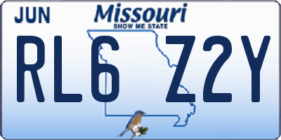 MO license plate RL6Z2Y