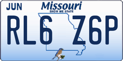 MO license plate RL6Z6P