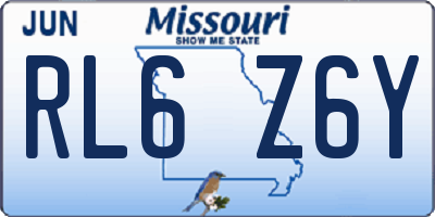 MO license plate RL6Z6Y