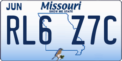 MO license plate RL6Z7C