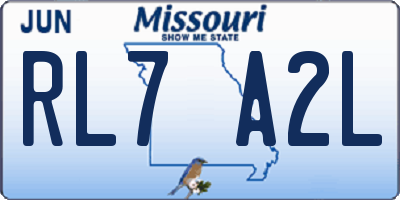 MO license plate RL7A2L
