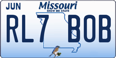MO license plate RL7B0B