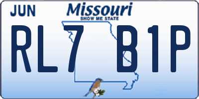MO license plate RL7B1P