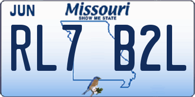 MO license plate RL7B2L