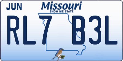 MO license plate RL7B3L
