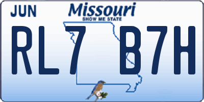 MO license plate RL7B7H