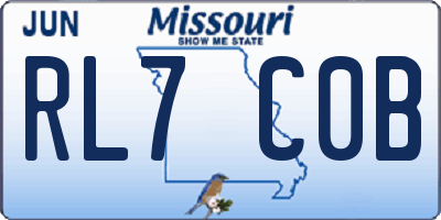 MO license plate RL7C0B