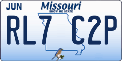 MO license plate RL7C2P