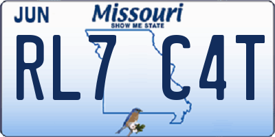 MO license plate RL7C4T