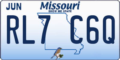 MO license plate RL7C6Q