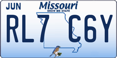 MO license plate RL7C6Y