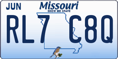 MO license plate RL7C8Q