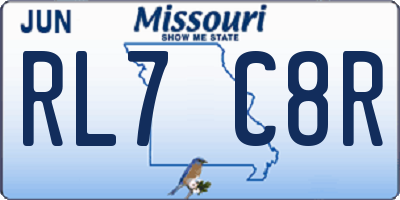 MO license plate RL7C8R