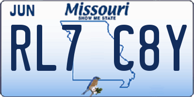 MO license plate RL7C8Y