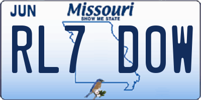 MO license plate RL7D0W
