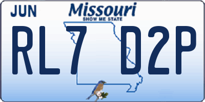 MO license plate RL7D2P