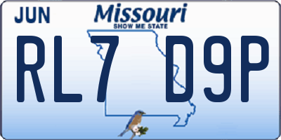 MO license plate RL7D9P