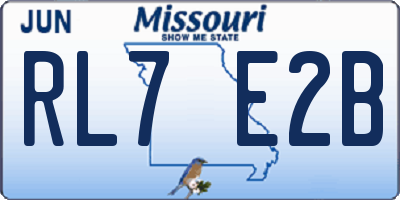 MO license plate RL7E2B