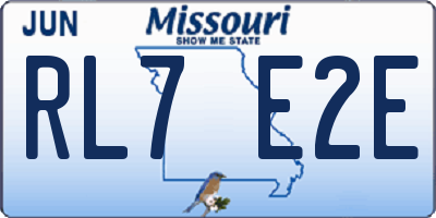 MO license plate RL7E2E