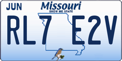MO license plate RL7E2V