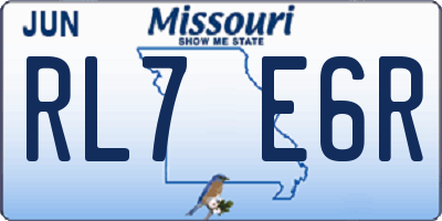 MO license plate RL7E6R
