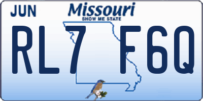 MO license plate RL7F6Q
