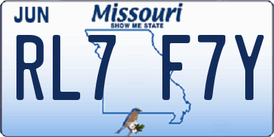 MO license plate RL7F7Y