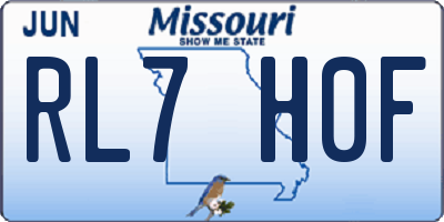 MO license plate RL7H0F