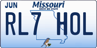 MO license plate RL7H0L