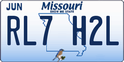 MO license plate RL7H2L