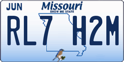 MO license plate RL7H2M