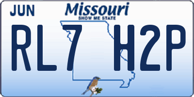 MO license plate RL7H2P
