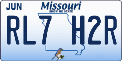 MO license plate RL7H2R