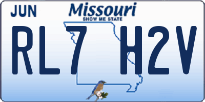 MO license plate RL7H2V