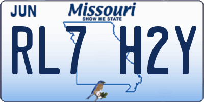 MO license plate RL7H2Y