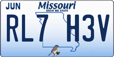 MO license plate RL7H3V