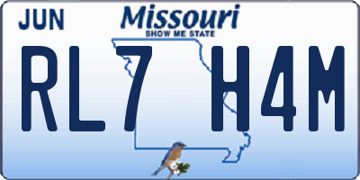 MO license plate RL7H4M