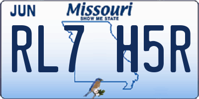 MO license plate RL7H5R