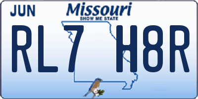 MO license plate RL7H8R