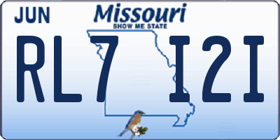 MO license plate RL7I2I
