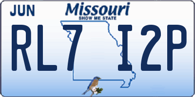 MO license plate RL7I2P