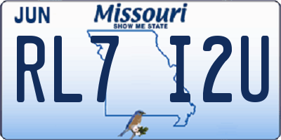 MO license plate RL7I2U