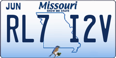 MO license plate RL7I2V