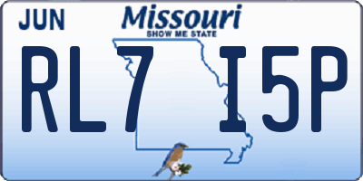MO license plate RL7I5P
