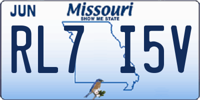 MO license plate RL7I5V